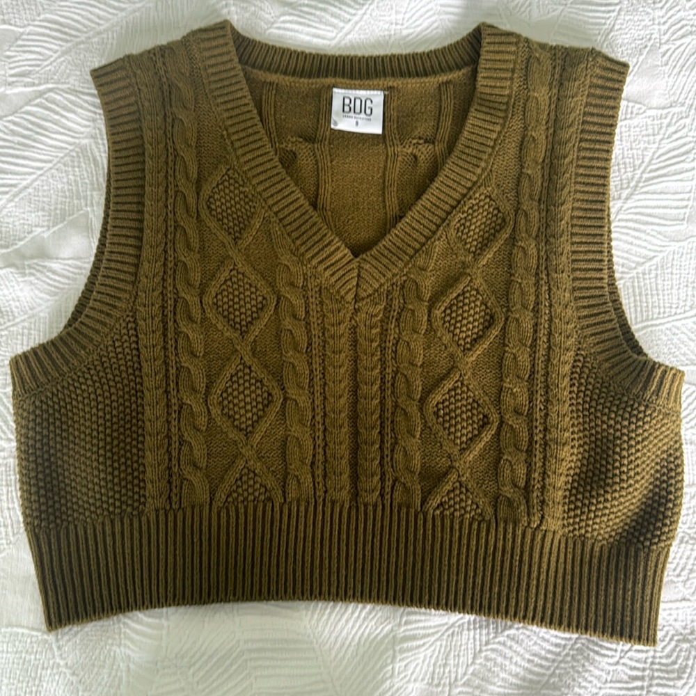 Urban Outfitters Olive Green Crop Top Sz Small